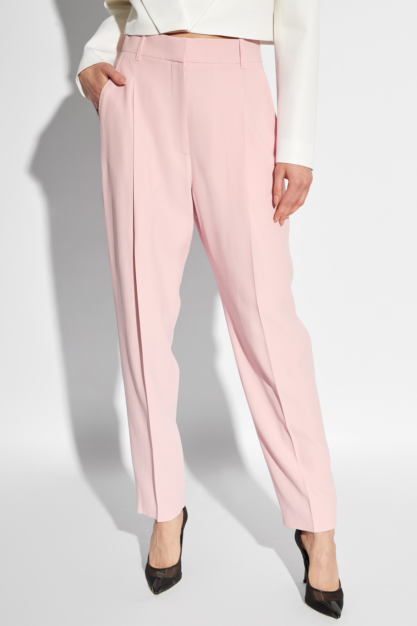 【関税込み】alexander mcqueen Pants with front pleats front trousers Alexander McQueen - SchaferandweinerShops